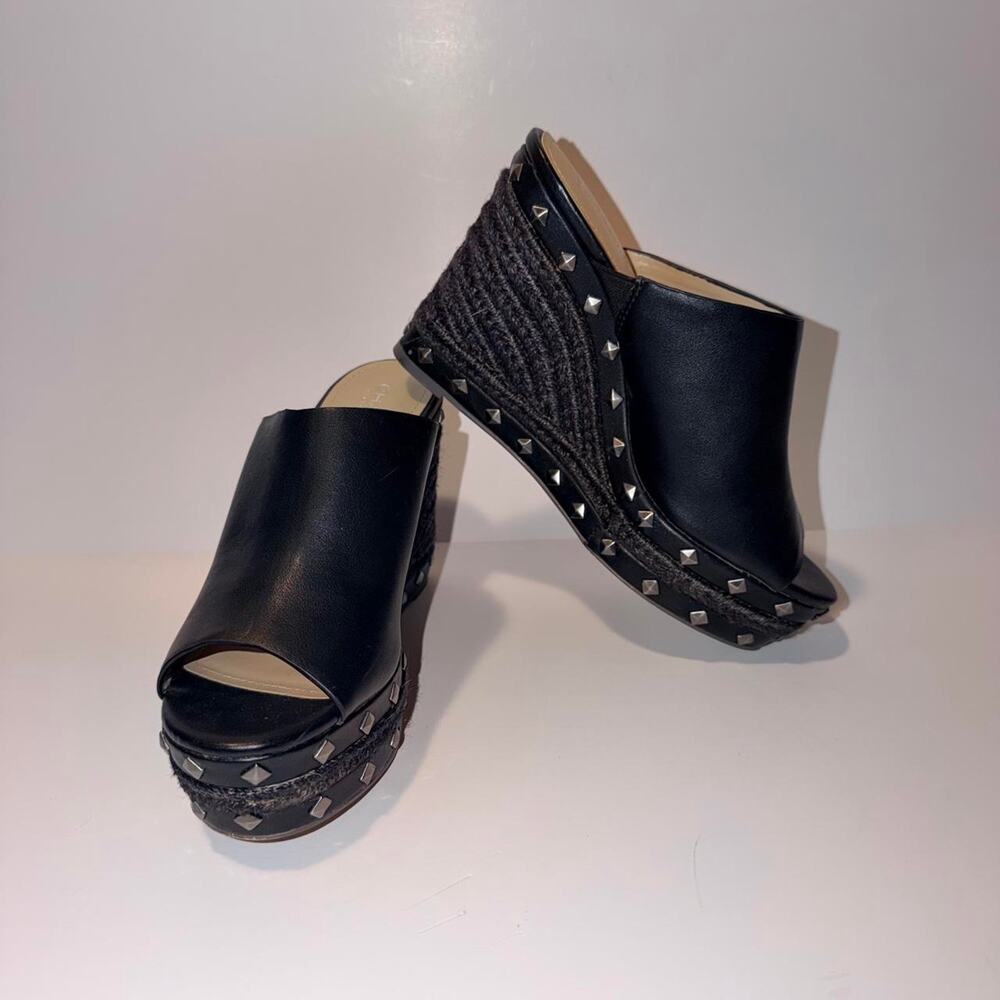 Charles by Charles David black leather wedge Woman's Size 7.5